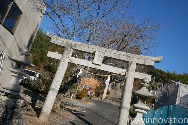 葦守八幡宮５　鳥居をくぐる